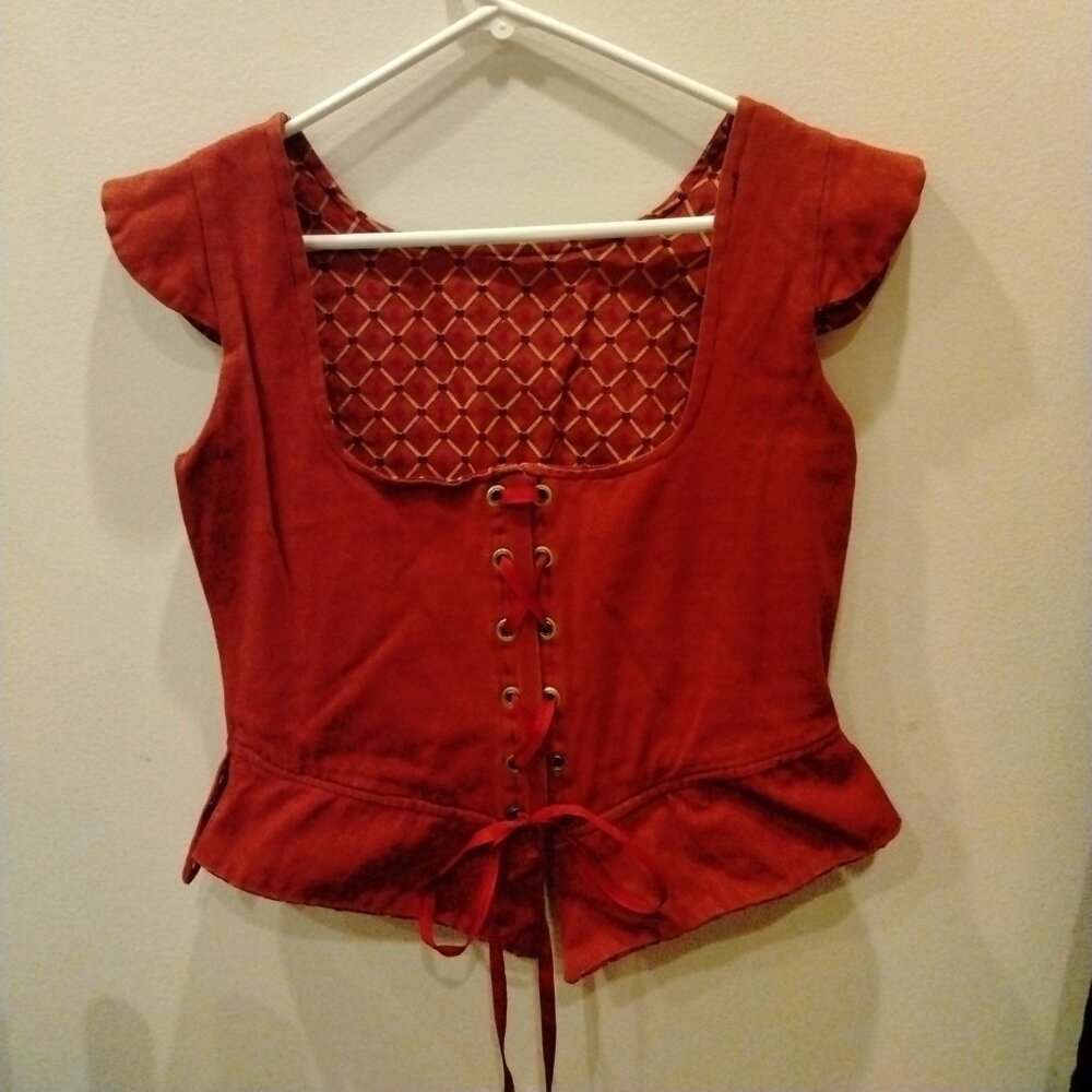 Reversible Corset tie Vest